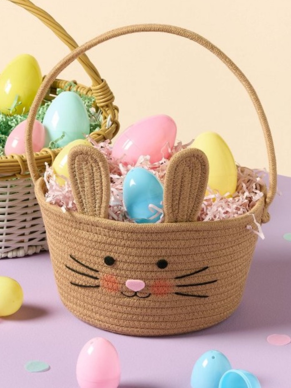 Target Spritz Easter Bunny Rabbit Rope Basket Brown NEW WithOUT Tag